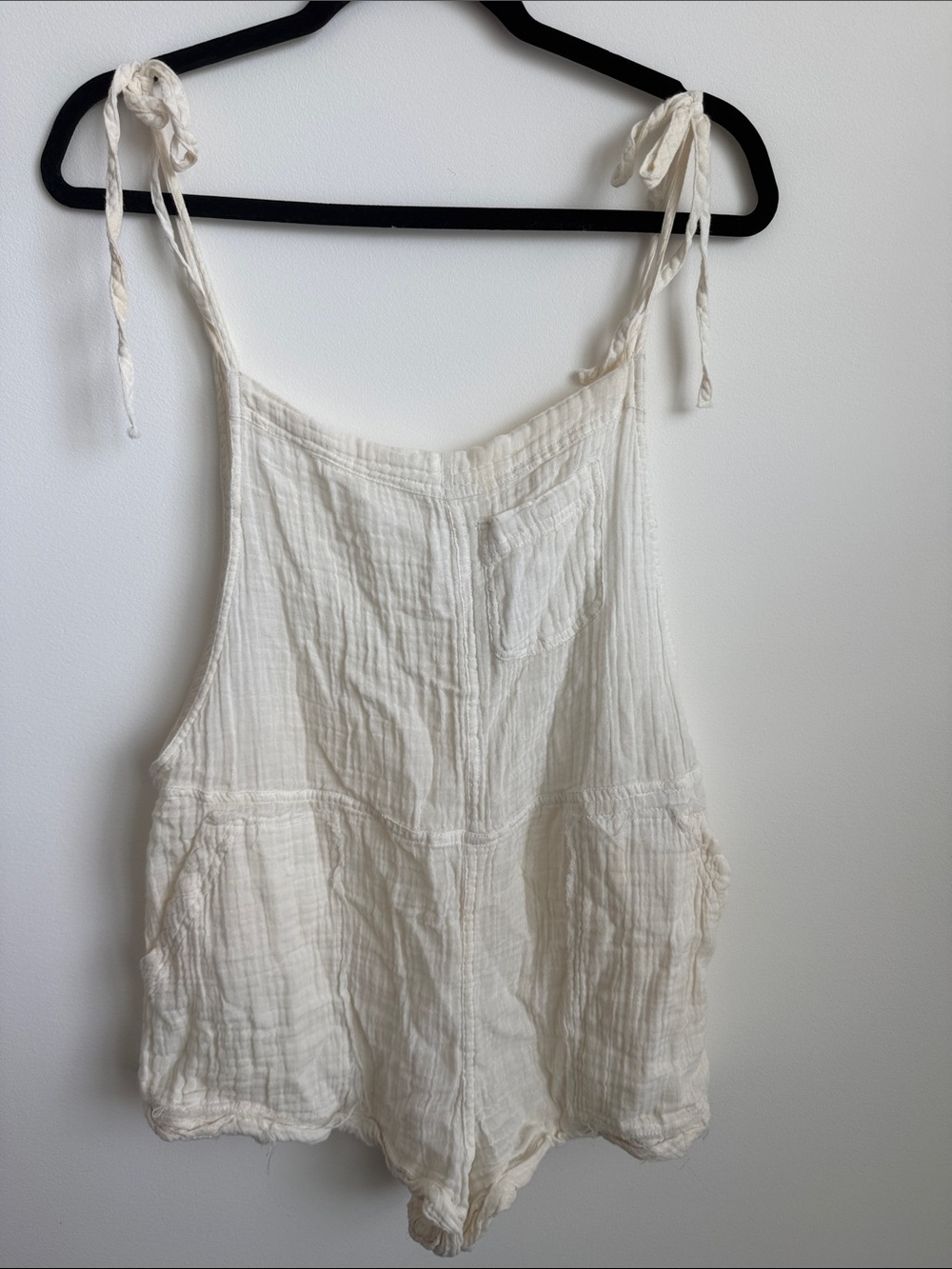 Abercrombie & Fitch Cream Tie-Shoulder Cotton Camisole